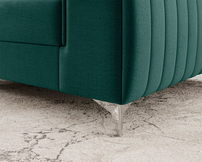 Laurence Modern Accent Chair - Teal Green