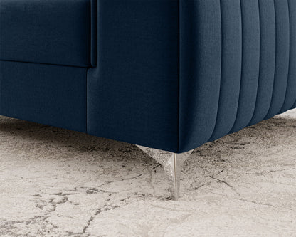 Laurence Modern Accent Chair - Navy Blue