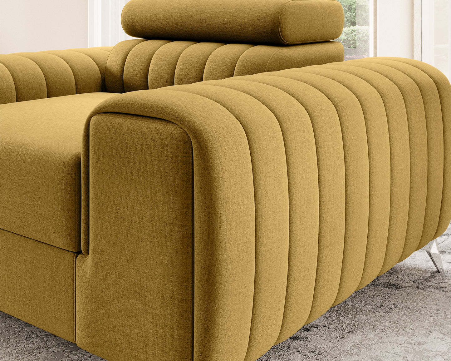 Laurence Modern Accent Chair - Mustard