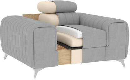 Laurence Modern Accent Chair - Olive Green