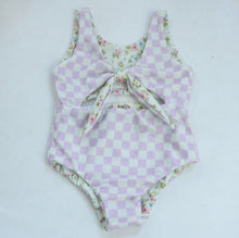 Load image into Gallery viewer, Womans Reversible One Piece Swimsuit {flower power}
