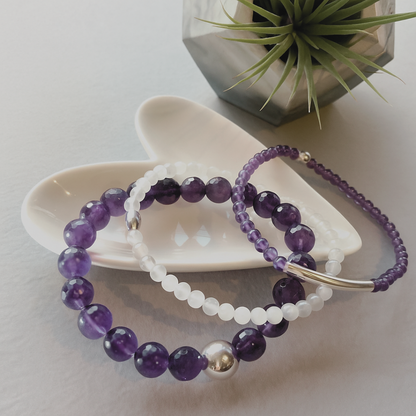 Amethyst Bracelet Stack