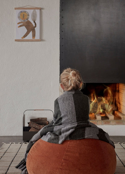 Reversible Grid Rug - Offwhite / Anthracite