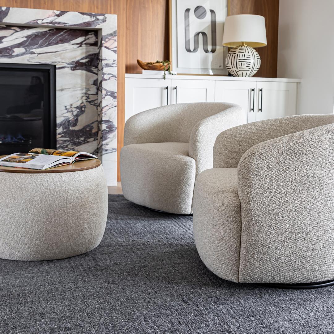 Aspen Swivel Chair - Beige Buff