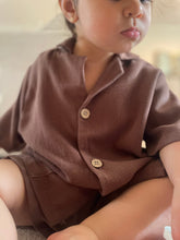 Load image into Gallery viewer, ‘Chocolate’ Linen Shorty Set
