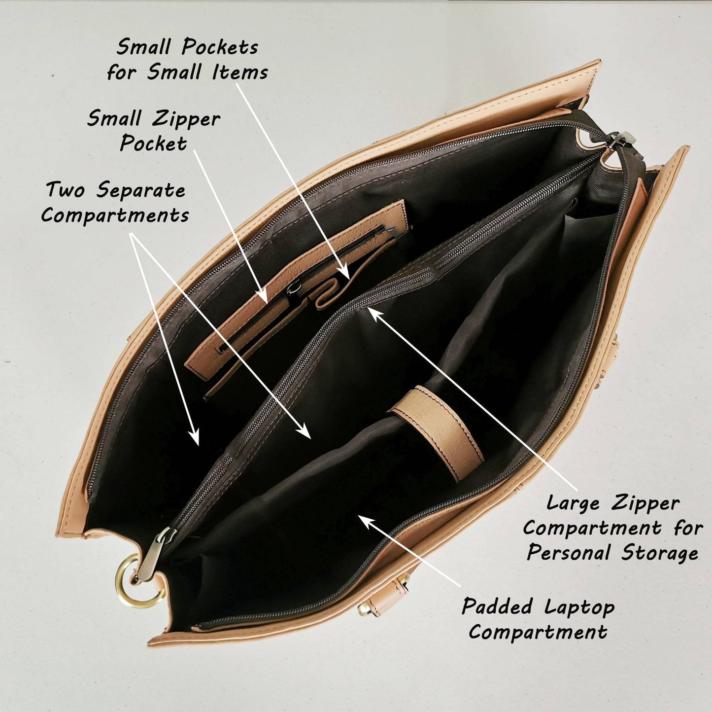 The Signature 17" Bag, Beige