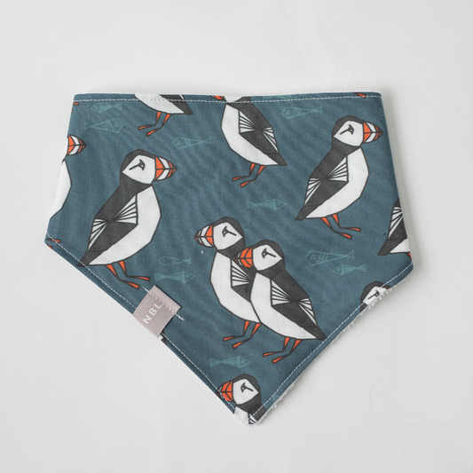 Bandana Bib (Blue Puffin)