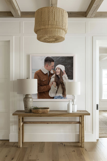 Toile étirée carrée personnalisée (avec cadre)