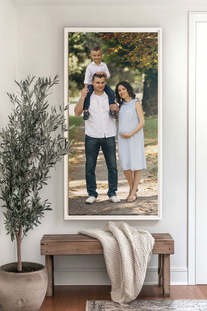 Toile étirée panoramique personnalisée (avec cadre)