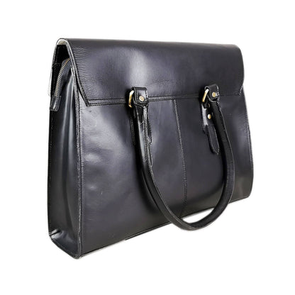 The Signature 17" Bag, Black Flap