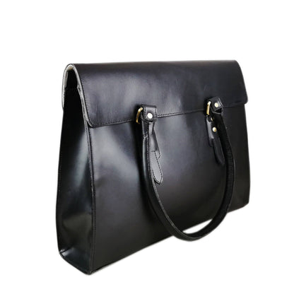 The Signature 17" Bag, Black Flap