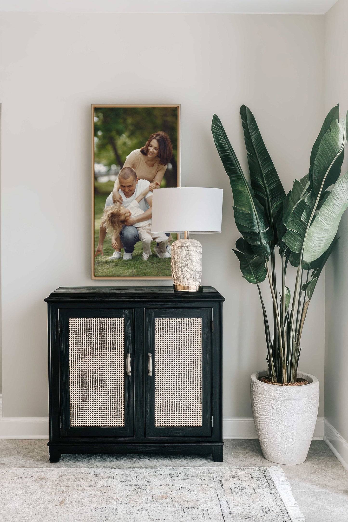 Toile étirée panoramique personnalisée (avec cadre)