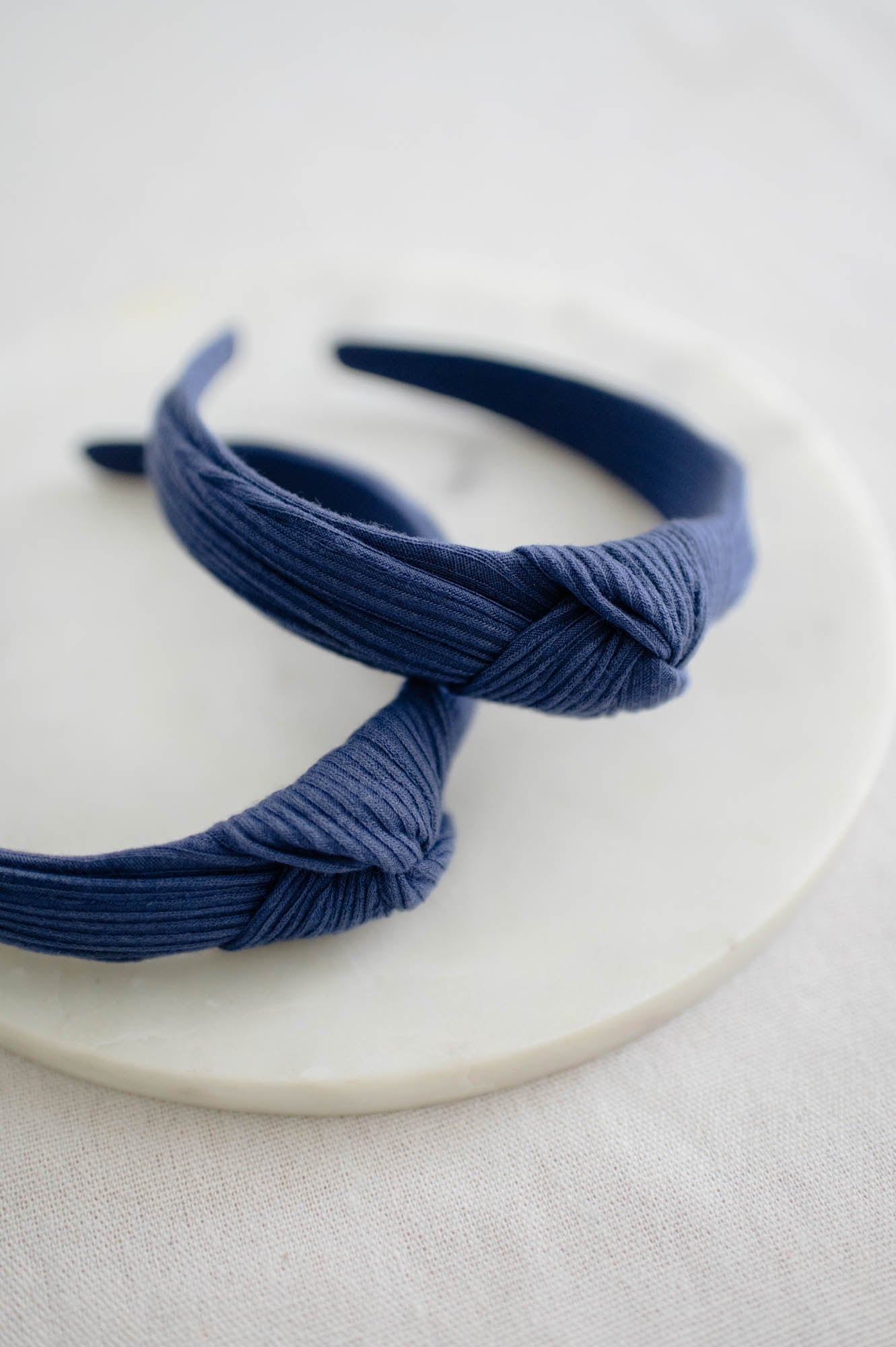 Soft Navy Rib Knit Headband