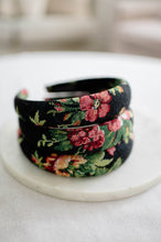Load image into Gallery viewer, Black Vintage Garden Headband
