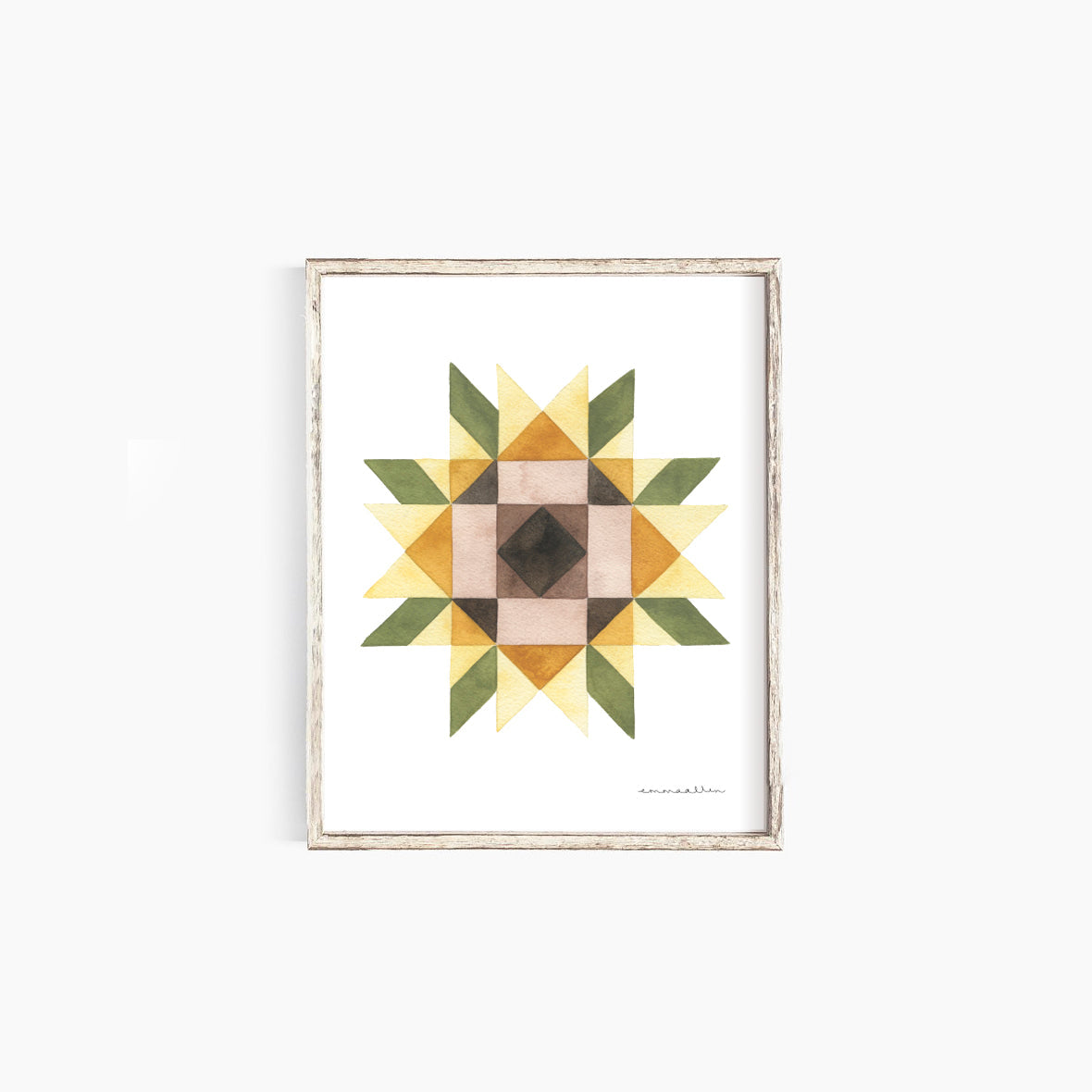 Barn Quilt Sunflower