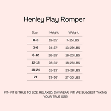 Load image into Gallery viewer, Henley Play Romper- Toe Beans
