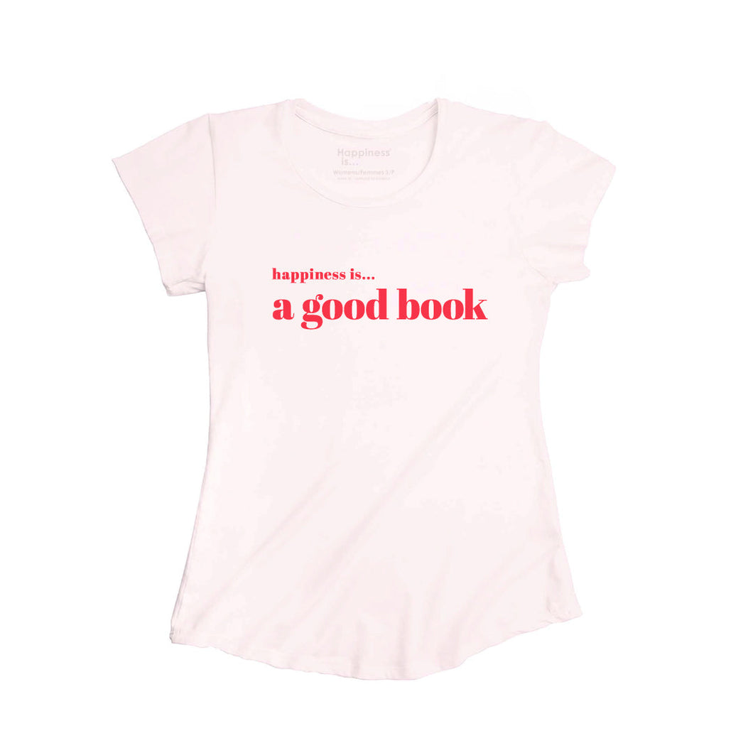 Women's Good Book Bamboo T-Shirt, Ballet Pink