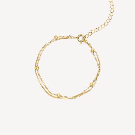 Saturn Double Chain Bracelet