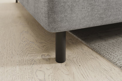 Barea 3 Seater Storage Sleeper Chaise Sofa - Light Grey