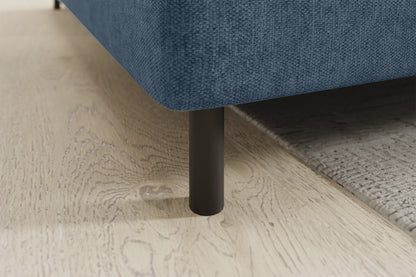 Barea 3 Seater Storage Sleeper Chaise Sofa - Soft Blue