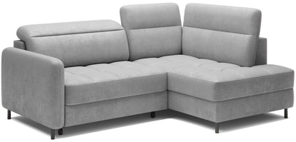 Barea 3 Seater Storage Sleeper Chaise Sofa - Light Grey