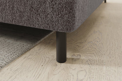 Barea 3 Seater Storage Sleeper Chaise Sofa - Fudge Brown