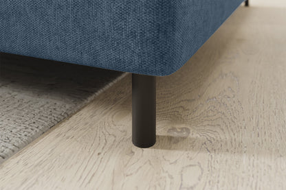 Barea 3 Seater Storage Sleeper Chaise Sofa - Soft Blue