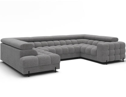 Fectory Sectional Storage Sleeper Chaise Sofa - Grey