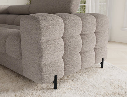 Fectory Sectional Storage Sleeper Chaise Sofa - Beige