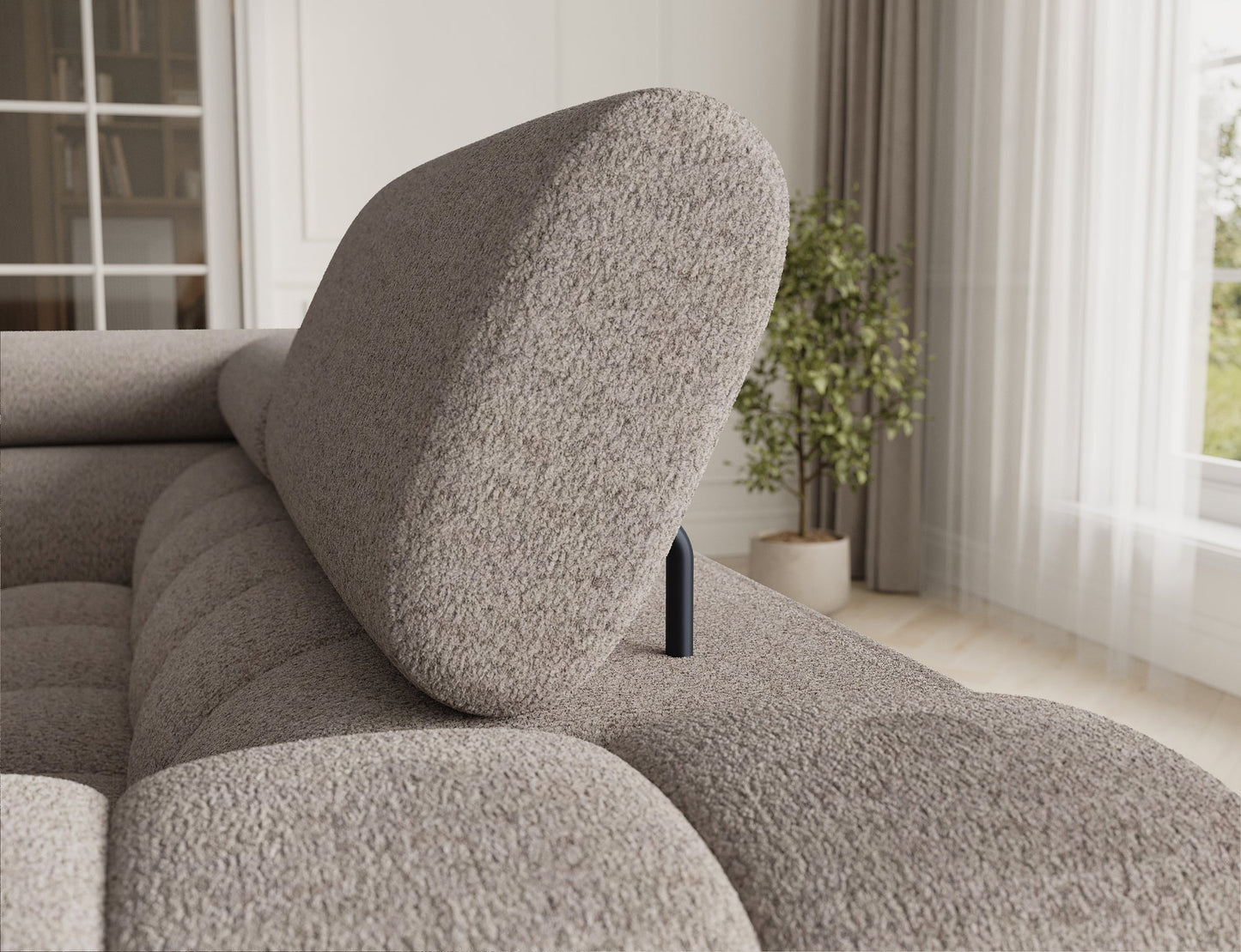 Fectory Sectional Storage Sleeper Chaise Sofa - Beige