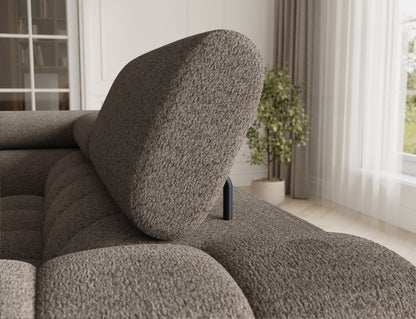 Fectory Sectional Storage Sleeper Chaise Sofa - Taupe