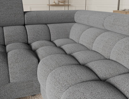 Fectory Sectional Storage Sleeper Chaise Sofa - Grey