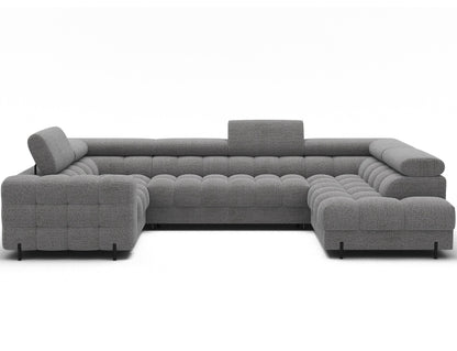 Fectory Sectional Storage Sleeper Chaise Sofa - Grey