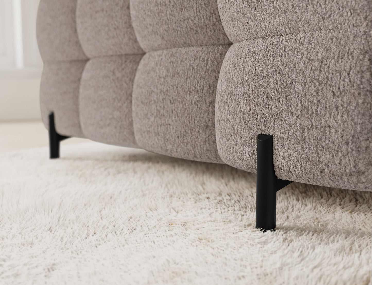 Fectory Sectional Storage Sleeper Chaise Sofa - Beige