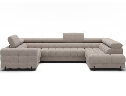 Fectory Sectional Storage Sleeper Chaise Sofa - Beige