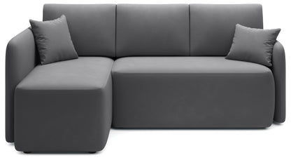Hadson 3 Seater Storage Sleeper Chaise Sofa - Grey