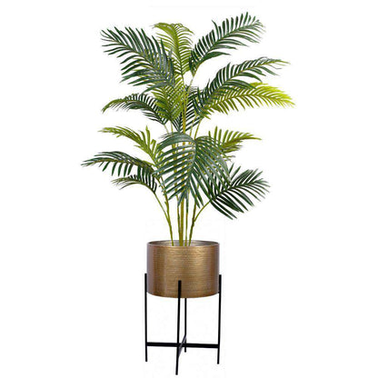 Chava - Brass Mid-Century Planter With Black Stand (Multiple Sizes)