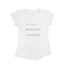 Load image into Gallery viewer, Women&#39;s Coffee Bamboo T-Shirt, White
