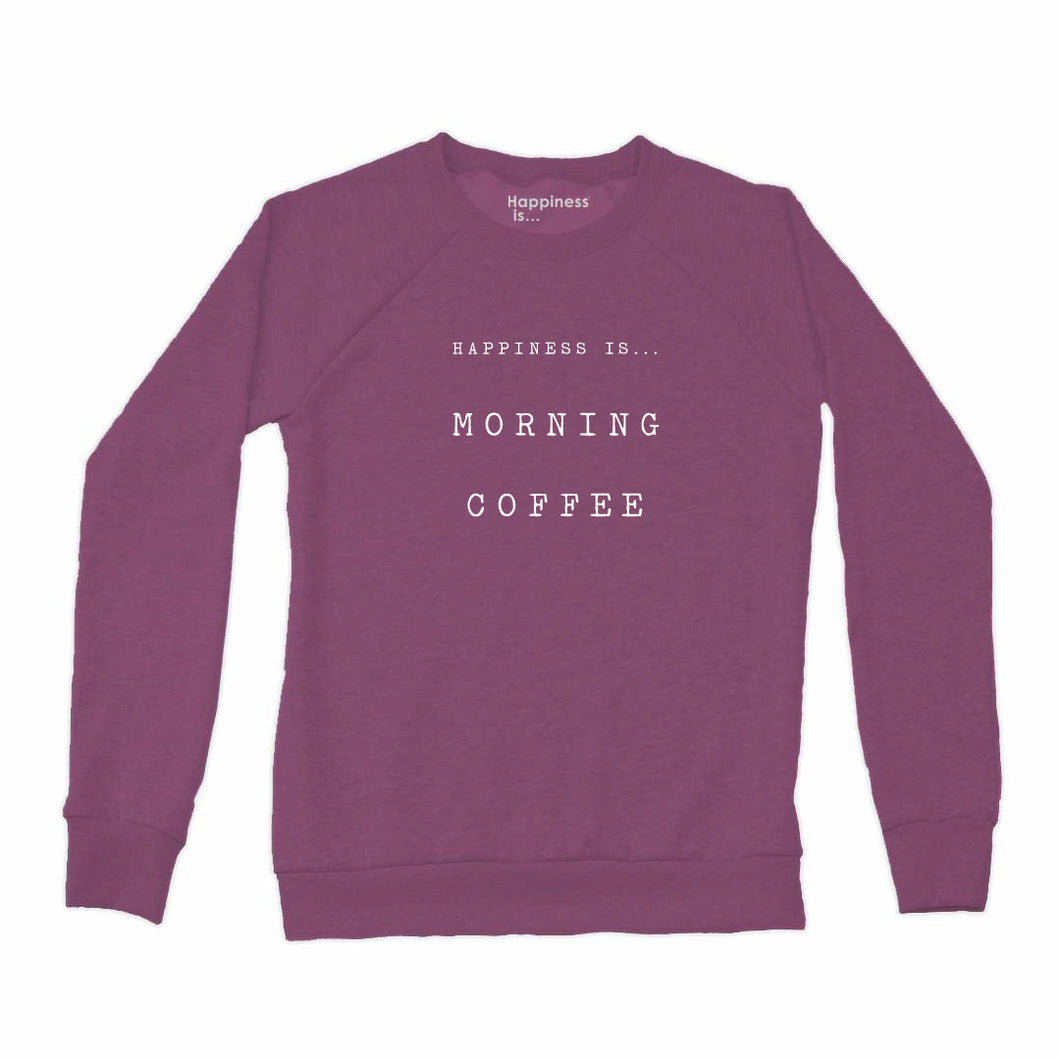 Women's Coffee Crew Sweatshirt, Plum