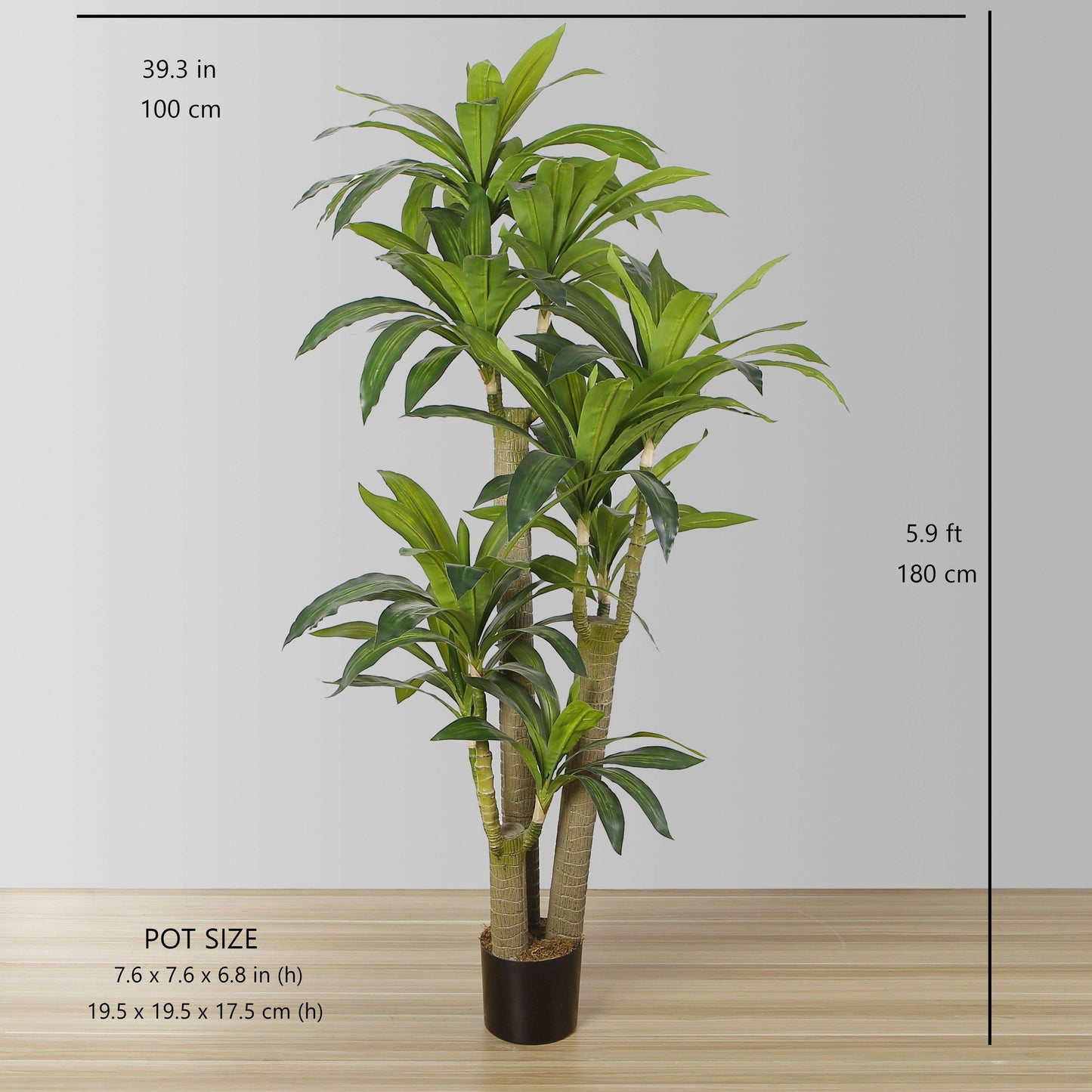 Dana Artificial Draecena Tree Potted Plant (Multiple Sizes)