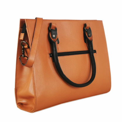 The Signature 17" Bag, Glazed Tan