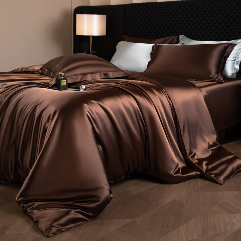 Lustre Luxe Elegant Duvet Set - Dark Brown