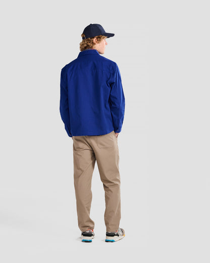 Deep Blue Solid Twill Work Jacket