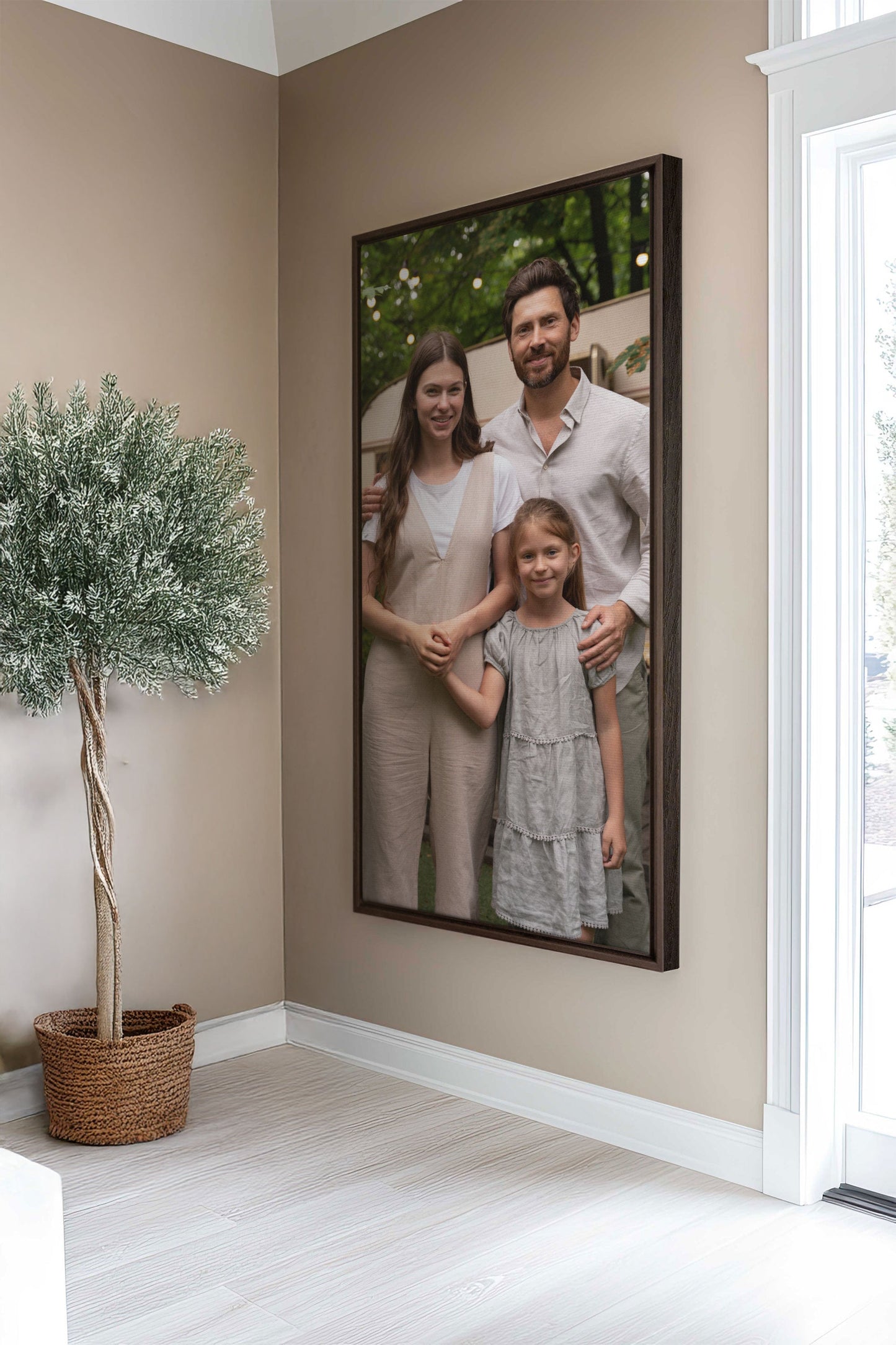 Toile étirée panoramique personnalisée (avec cadre)