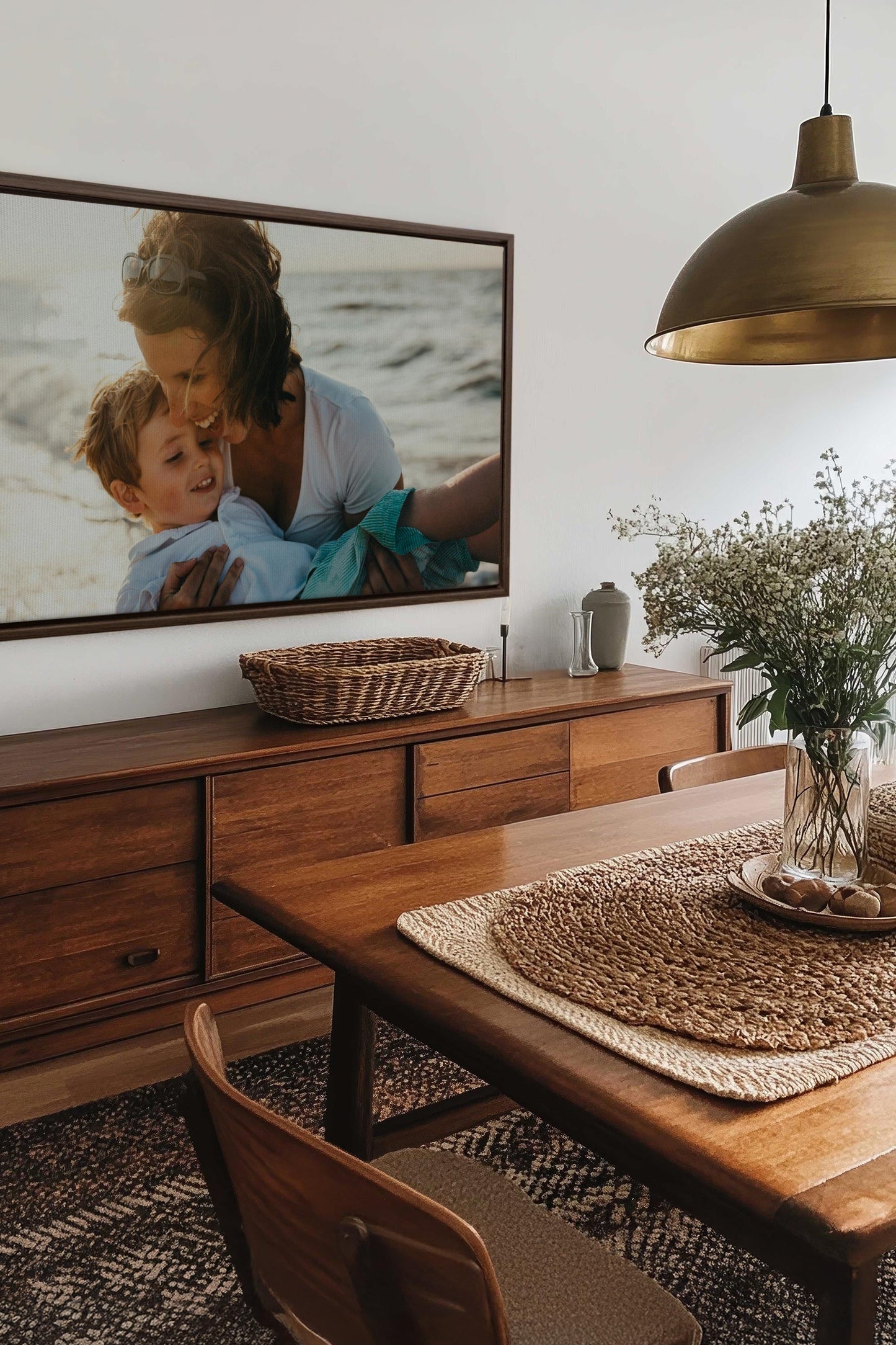 Toile étirée panoramique personnalisée (avec cadre)