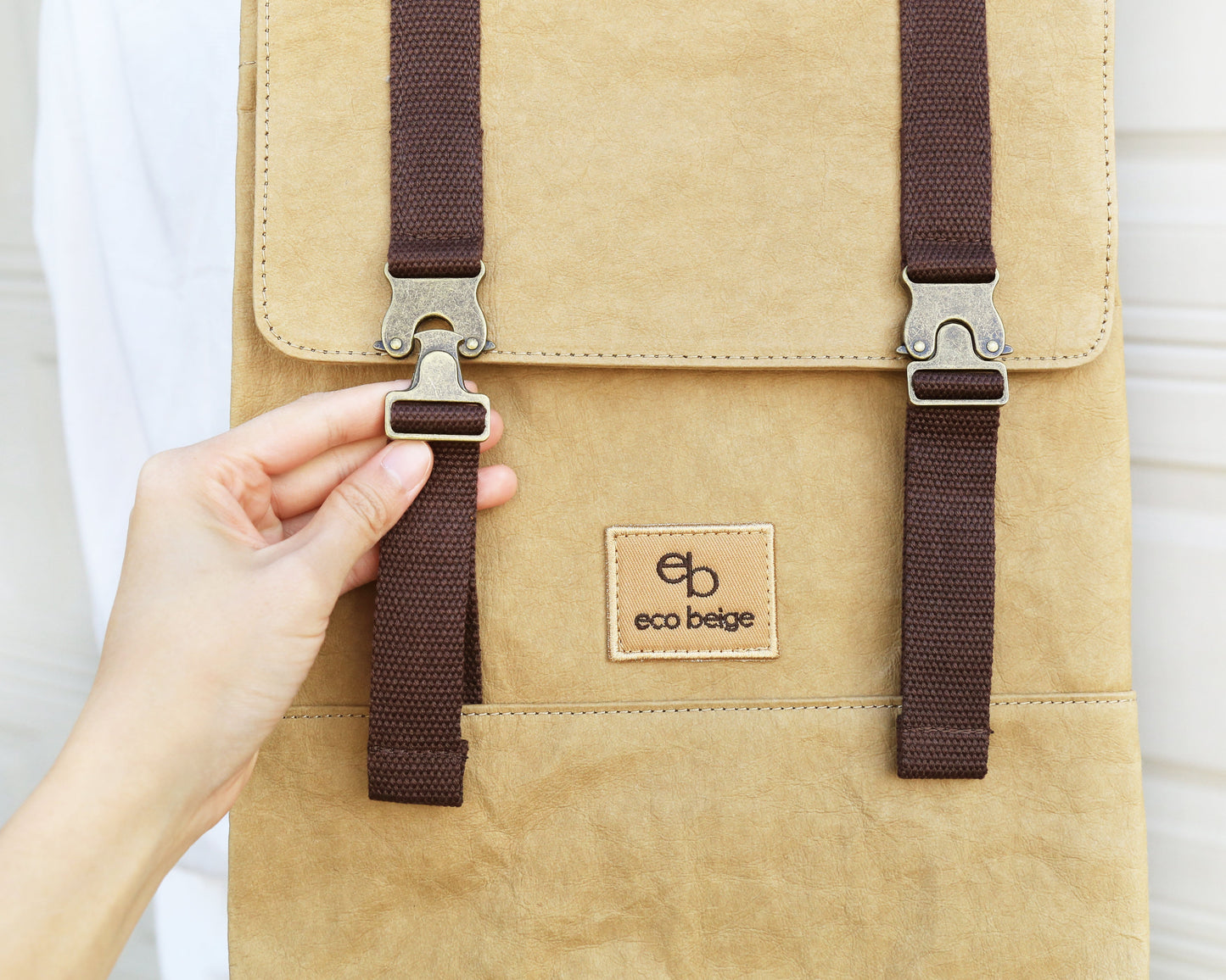 Paper Leather Travel Backpack