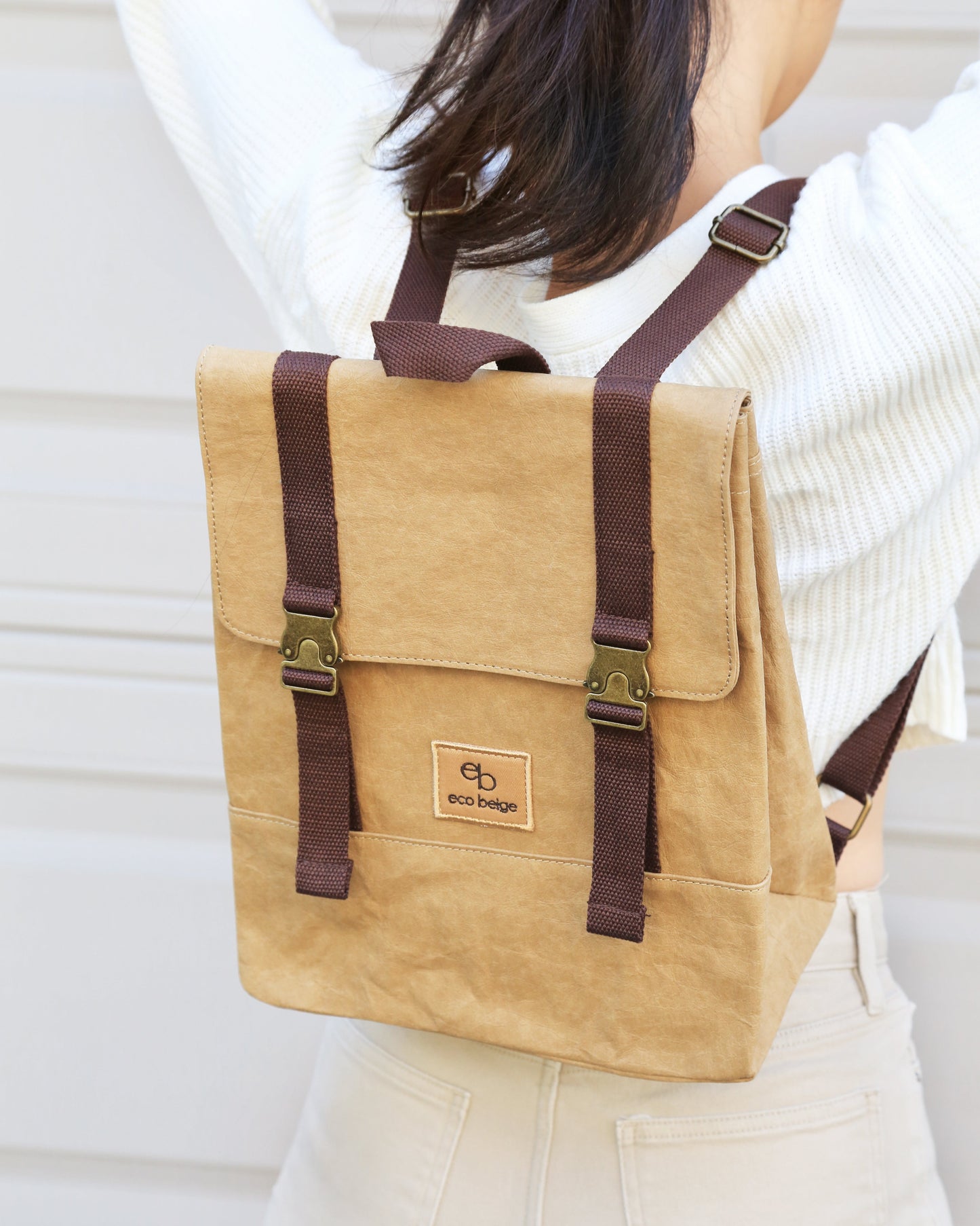 Paper Leather Travel Backpack