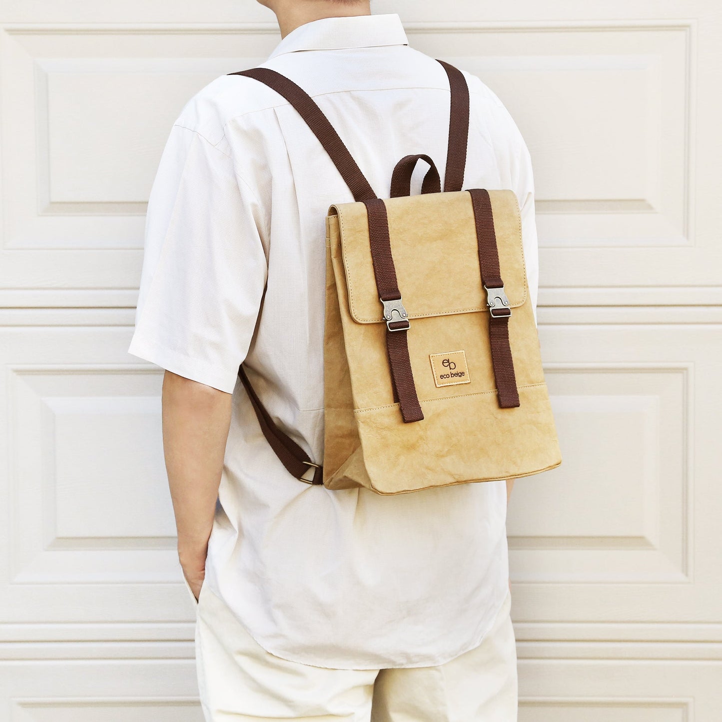 Paper Leather Travel Backpack