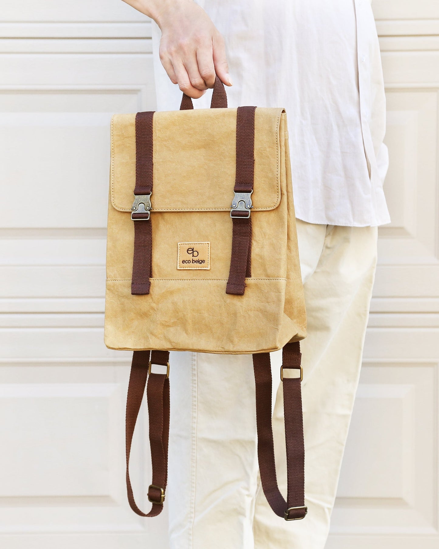 Paper Leather Travel Backpack