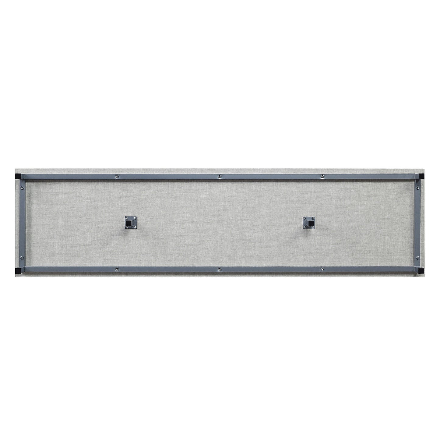 Firey 60" TV Stand/Fireplace with Glass Shelves - Beige Gloss